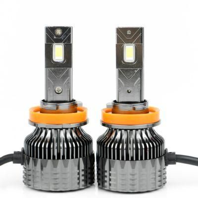 Weiyao H7 10000lm Dual Color LED Yellow Lemon Headlight Kits V9 Auto Parts Car H4 LED Headlight Bulbs 3000K LED H11