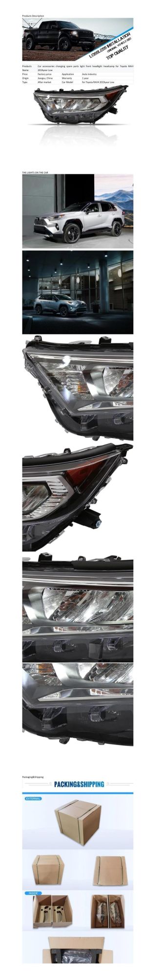 Automobile Daytime Running Light Headlight Headlamp for Toyota RAV4 2019 Year