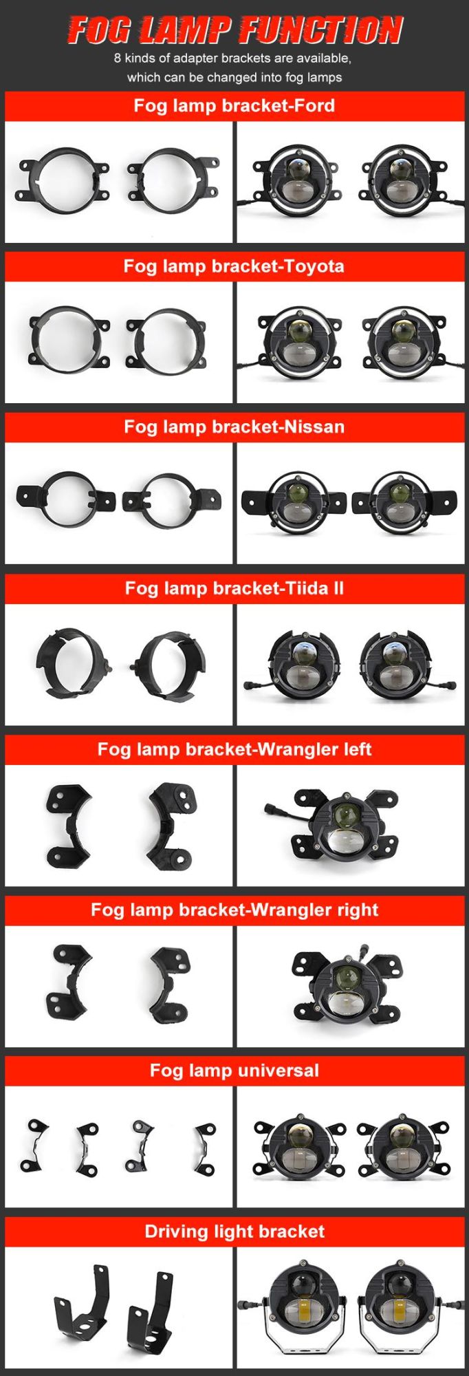 High Repurchase Rate U30 Dual Color Bi LED Car Light 20000lm LED Motorcycle Fog Light Car Headlight