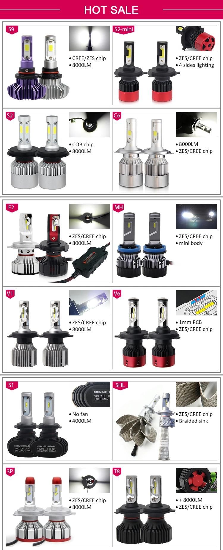 IP68 Canbus Erro H4 H7 F18 Car LED Headlight Bulbs Hb3 H1 9005 9006 24V Super Bright Turbo 16000lm 12V H7 LED Headlight H11