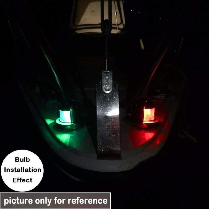 DC12V Red and Green Marine LED Boat Navigation Lights 90 1004 Ba15D LED Bulb for Bow Light Port Light