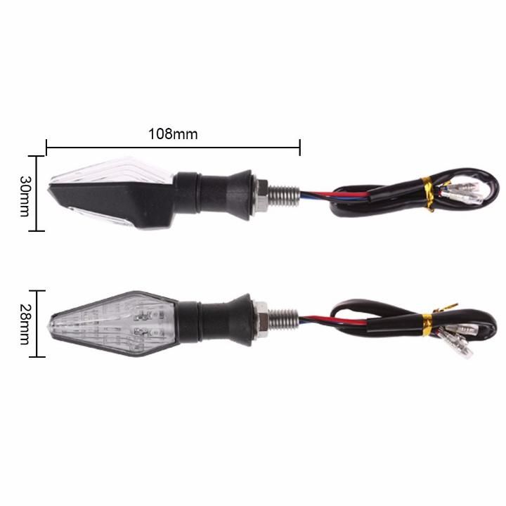 4PCS Flashing Motorcycle LED Turn Signal Light High Quality 12 LED Indicator Light Dual Color Blue&Amber Blinker Light