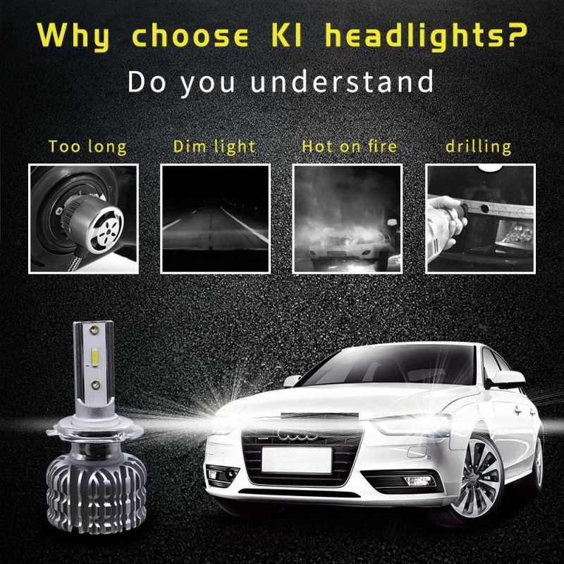 S1 Auto H3 H8 H11 H4 LED H7 Bulb Car Headlight High Low Beam 12V 24V Fog Light Kit Automobile Headlight Bulb