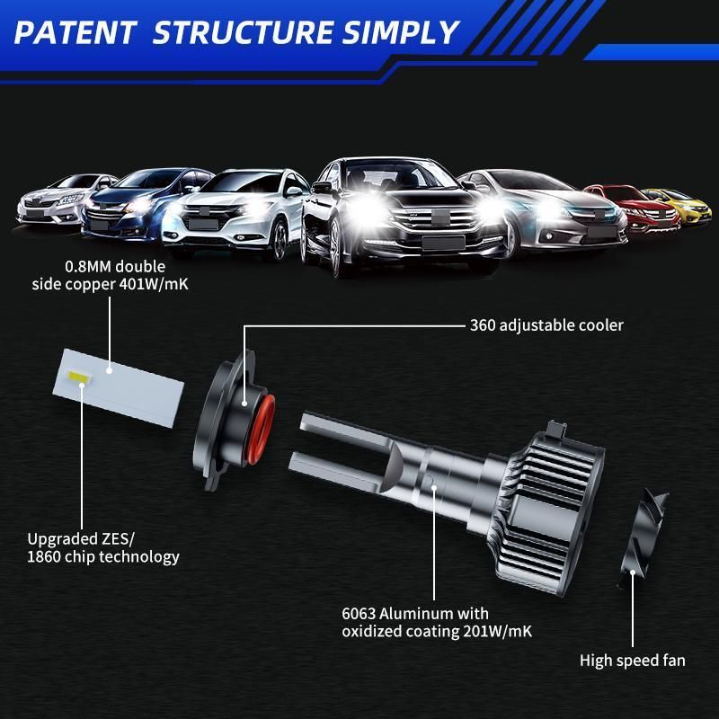 Aurora LED H4 H7 H11 9005 9006 H4 Hi Lo Mini LED Automotive Light Car LED Headlight Bulb