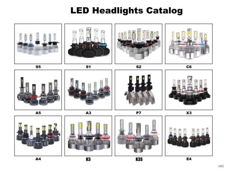 12V Car Light H7 9005 9006 H4 9004 9007 H13 H1 H3 880 881 H11 K5 LED Headlight Bulbs