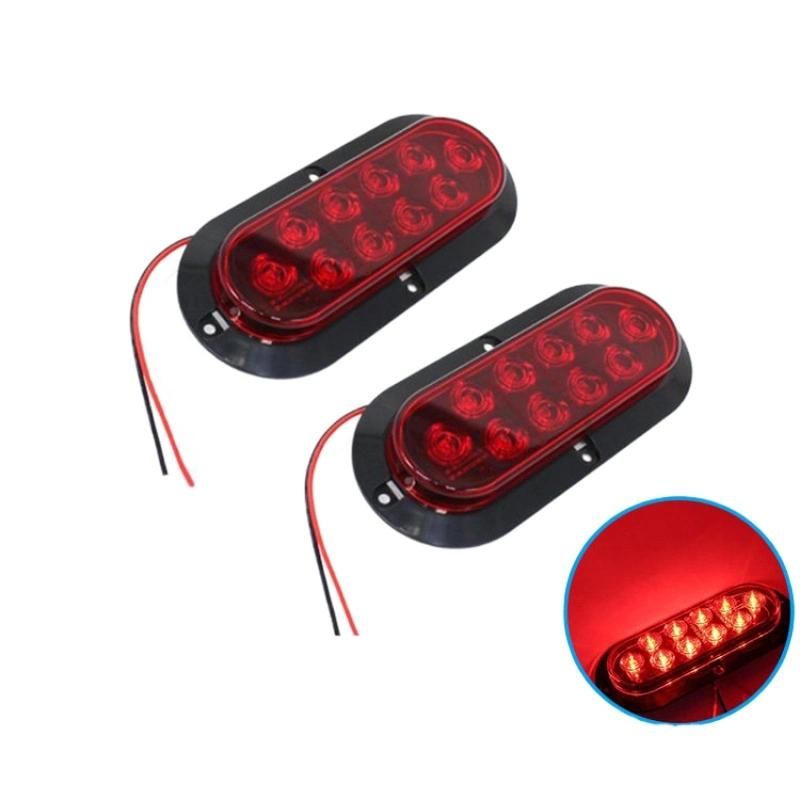 10LED 6 Inch Oval Tail Lights