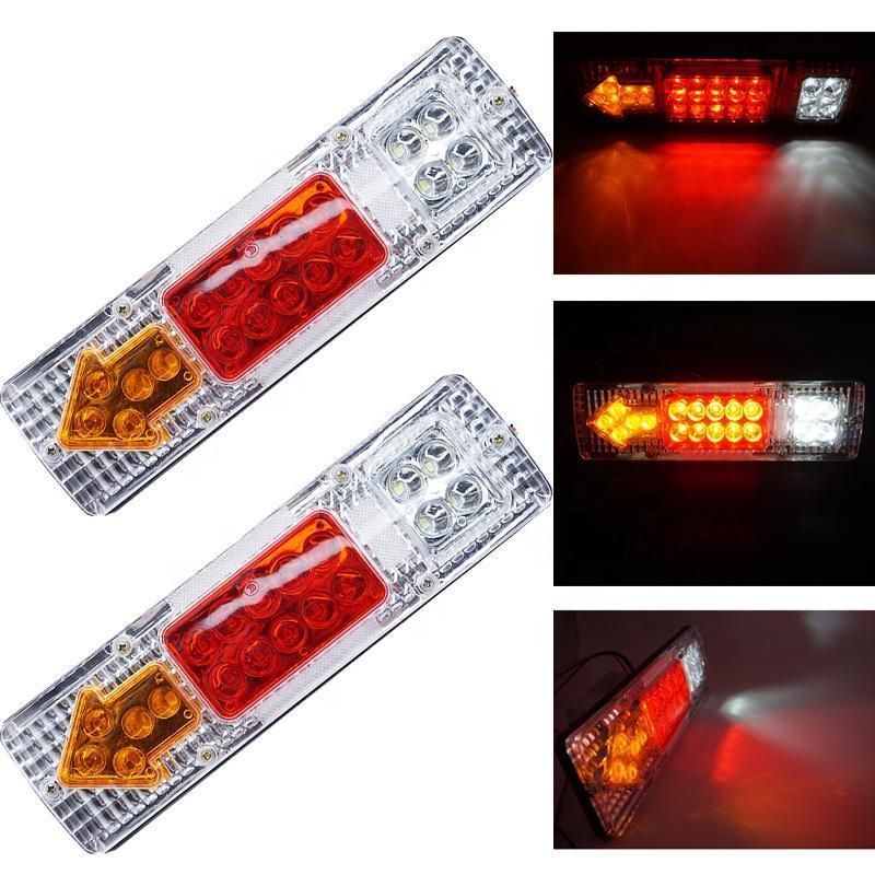 Bonsen Car Trucks Trailer Rear Tail Light LED 12V Trailers Van Lamp Reversing Stop Turn Light Indicator Lamp 12V