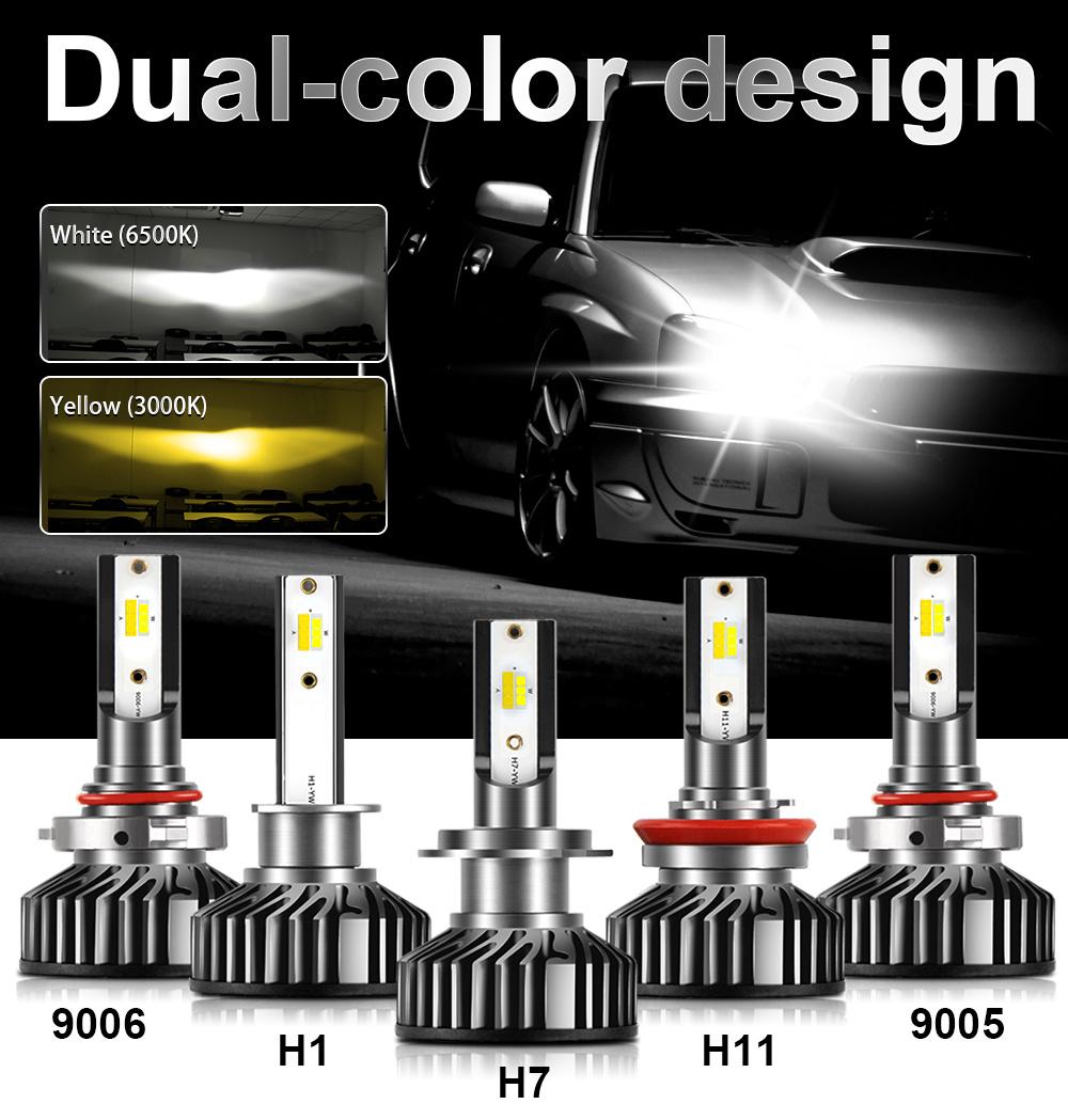 Manufacturer Wholesale Ce E-MARK RoHS F2 Car LED Headlight Beam Lamp Aluminum Conversion Kit 8000lm 6000K Hi/Lo H1 Mini H1 LED Headlight Bulb