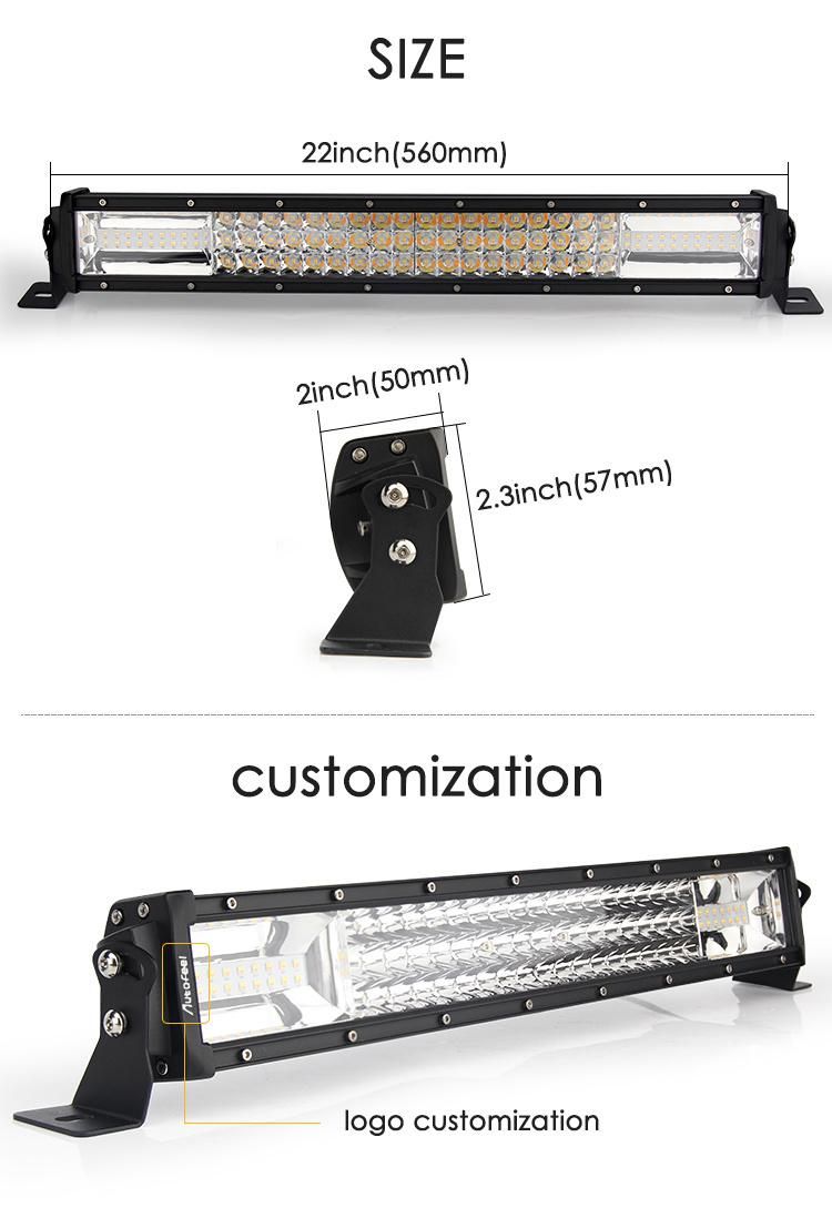 Aluminum Housing Yellow White 32inch Strobe LED Work Light Bar