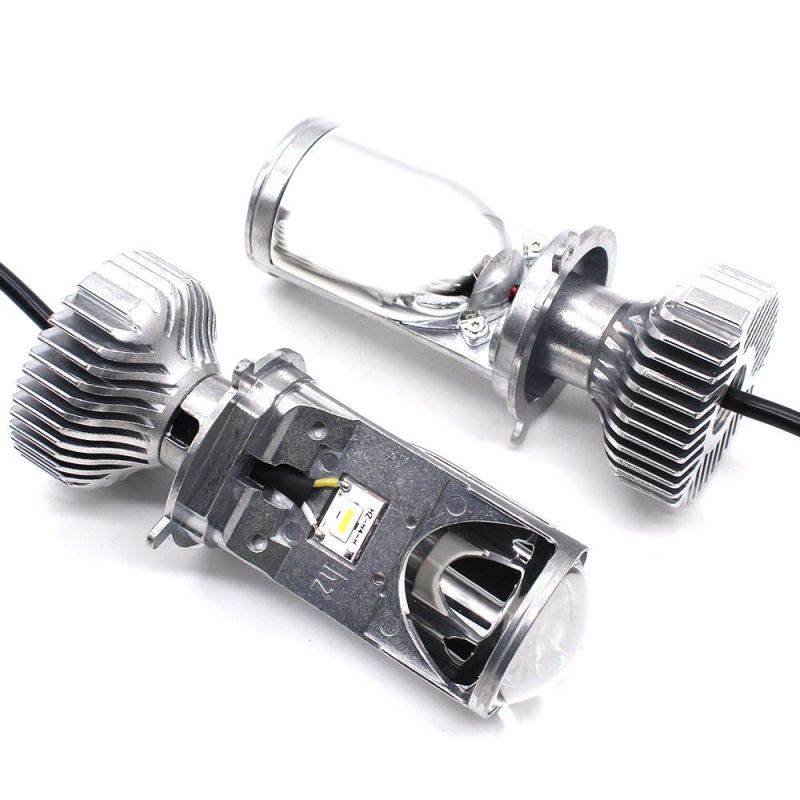 Fanless 1.5 Inch H4 LED Lens with HID Canbus Ballast Kit H11 and 9005 Bulb