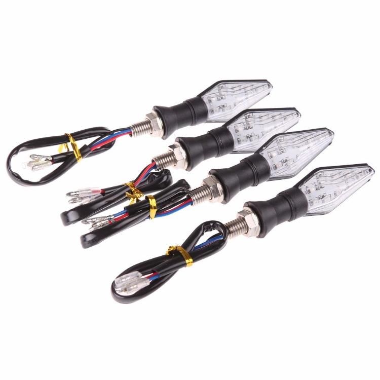 Universal Motorcycle LED Turn Signal Lights 12V Indicators Amber Blinker Light Flashers Lighting 12 LED Amber Light