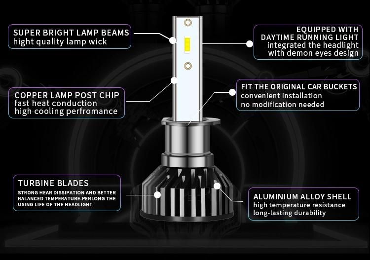 Minif2 6000lumens 48W Best COB LED Chips Much Much Better LED Headlights H4 H7 H11 9005 9006 881