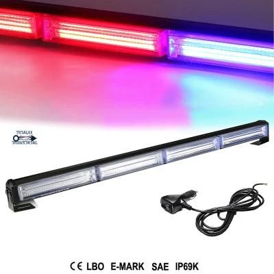 COB LED Warning Lights, 13 Modes Safety Flashing Light Bar with Cigar Lighter for Emergency Vehicles Trucks