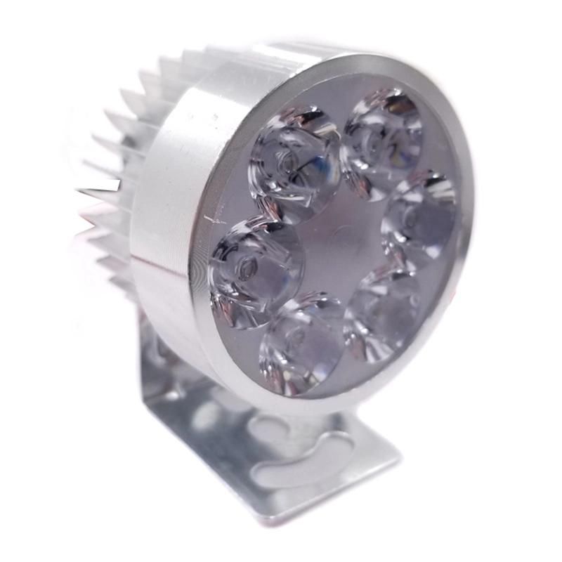 6 LED Strobe 12 Volt LED Lights Motorcycle Round Headlight