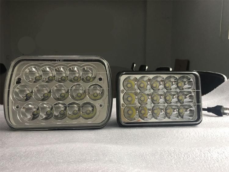 45W Epistar H4 Replaced Driving Headlamp High Low Sealed Beam 7X6 7inch LED Headlights in Auto Lighting System for Jeep Wrangler 5X7 Hi / Low Beam