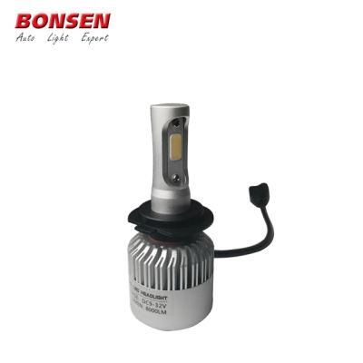 High Quality S2 COB Chip Auto LED Headlight Kit 60W 10000lm 6500K H3 H4 H7 H11 H1 LED Headlight