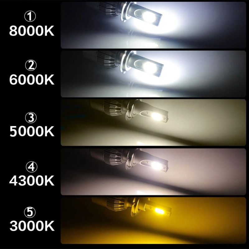 Powerful H4 H7 LED Car Headlight Bulb 12000lm 6500K Running Auto Fog Head Lamp Headlight