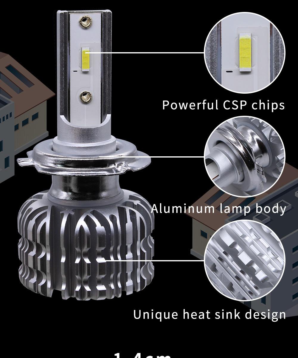 Factory Direct Wholesale Price K1 S1 C6 H1 H4 H7 H11 9005 9006 2PCS Super Bright Universal Car Light