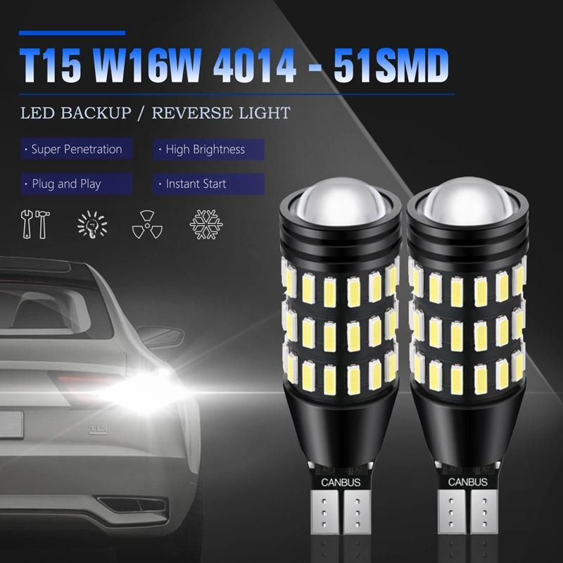 T16 T15 W16W LED Canbus Bulb High Power4014 Super Bright Reverse Lights LED Floor Lamp Car Backup Reverse Light