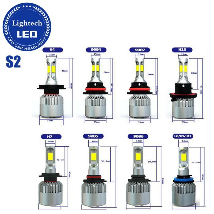 Cheap S2 COB 36W 4000lm LED Bulbs H1 H3 H4 H7 H11 9005 9006 S2 LED Headlight for Car & Motorcycle