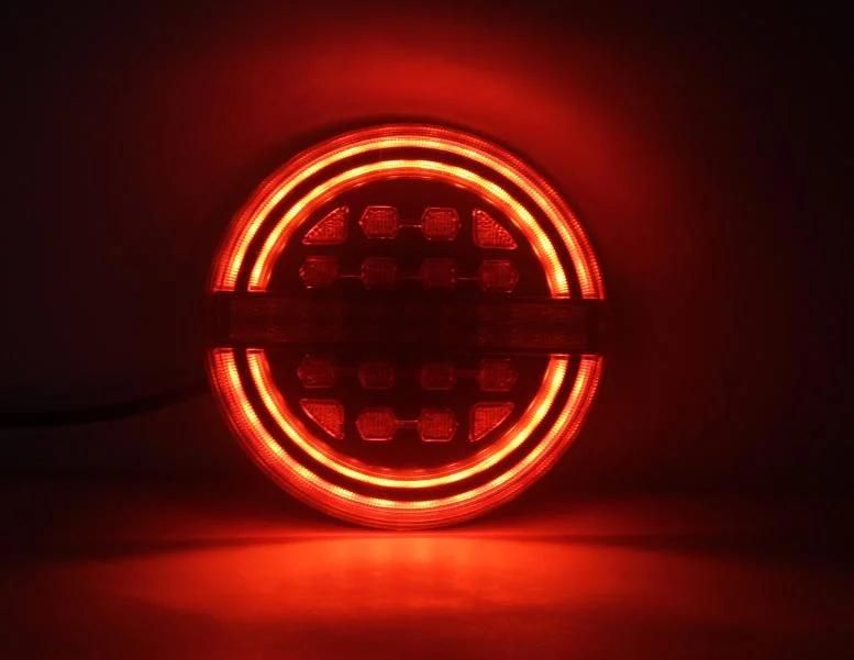 Round Multifunction Rear Tractor Trailer Tail LED Lights LED Rear Truck Traffic Tail Trailer Marker Lights 24V Rear Tail Light