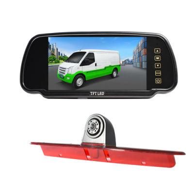 7 Inch Touch Button Backup Car Camera Rear View Mirror Monitor Screen System Rearview Mirror Car Monitor with 2 Input Way