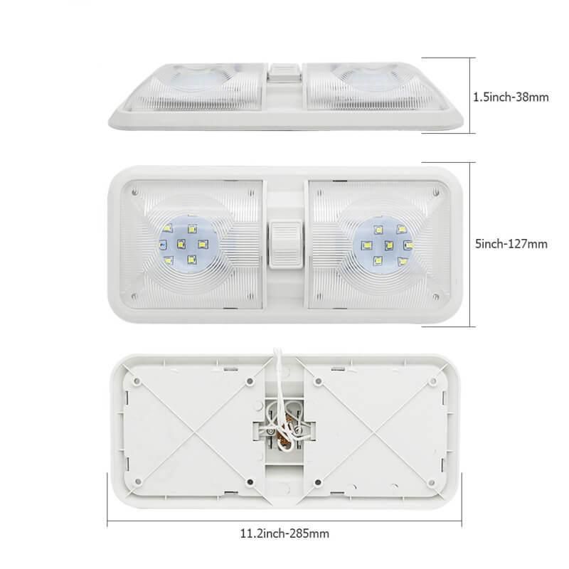 12V 6.8W 4000/6000K RV LED Interior Light with on/off Switch