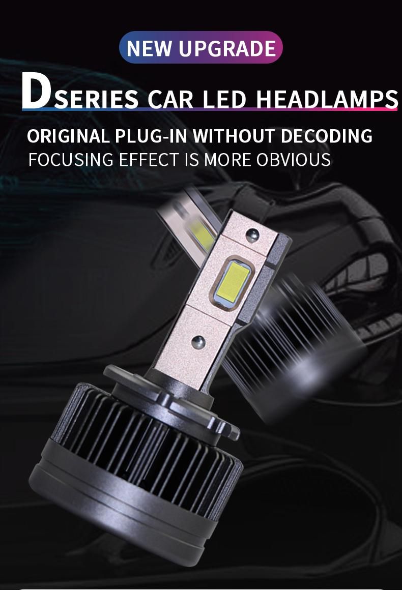 Amazon Hot Sale Super Bright Auto Car LED Lights D5s Cooling Car Bulbs 4300lm LED Headlamp