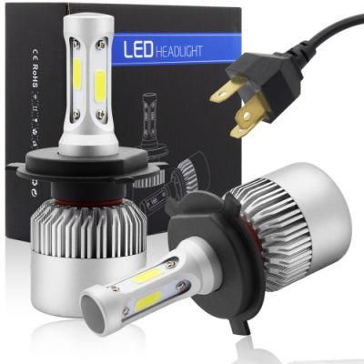 S2 72W LED Car Headlight H4 LED Car Light 9006 Car Lights LED H4 9004 H11 LED Headlight