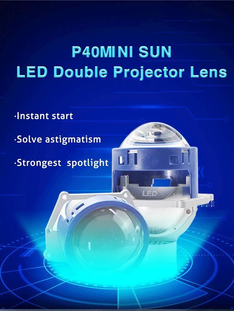 P40 100W Bi LED 3.0inch Projector Lens Headlight Kits Retrofit Accessory for Cars