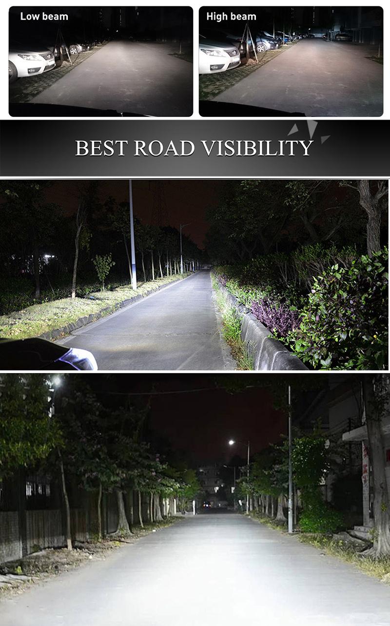 Factory Price Universal Car High Low Beam C6-4side Four Sides Auto H4 LED Light Headlight