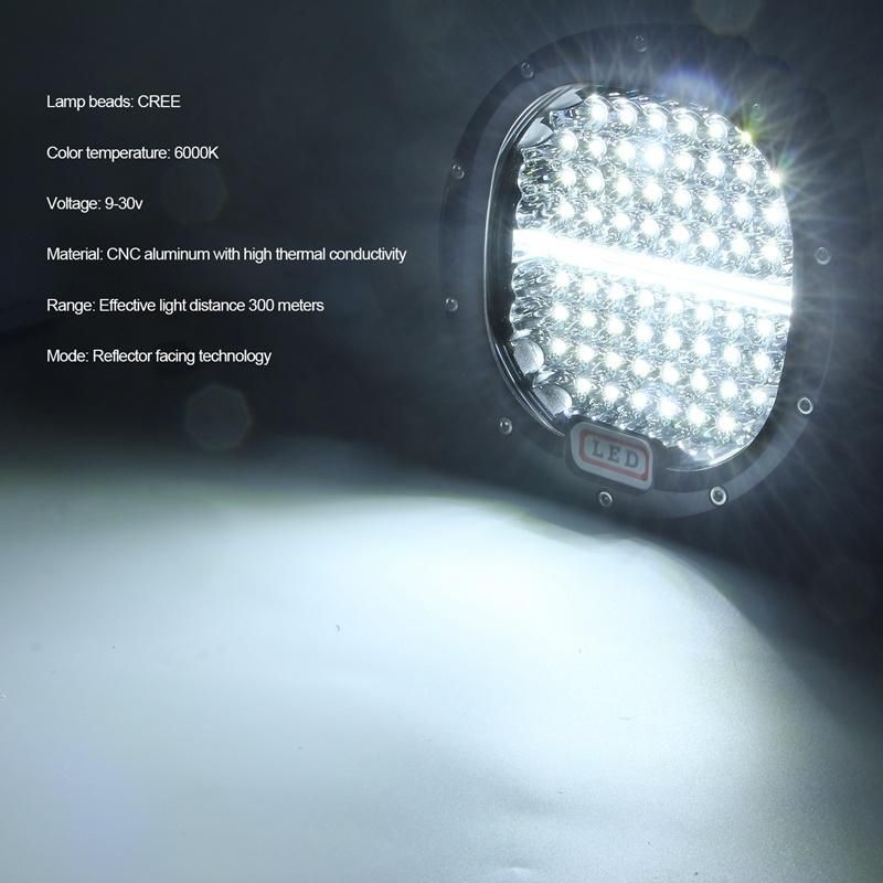 9-30V 300W Black Round Offroad Lights Fog Light Driving Light LED Work Light off-Road Truck LED Headlamp