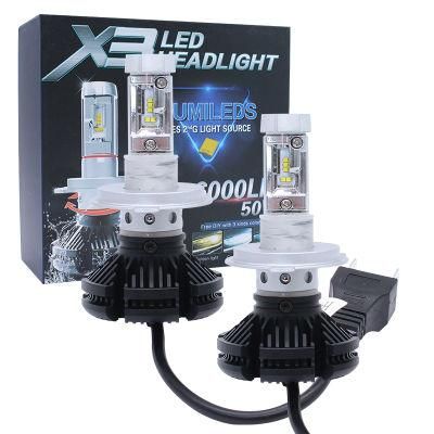 Best LED Headlight Bulb Brand 6000lumen 50W