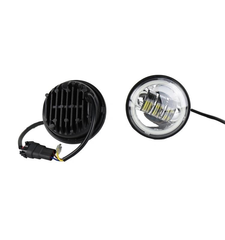 4-1/2" 4.5 Inch LED Passing Light with DRL Auxiliary Lamp for Harley Motorcycle Projector 4.5" Fog Lights