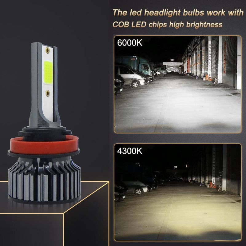 Powerful Super Bright LED LED Headlight H11 Auto Lamp Car Automobiles LED Head Lamp 12V 24V 6000K White Light
