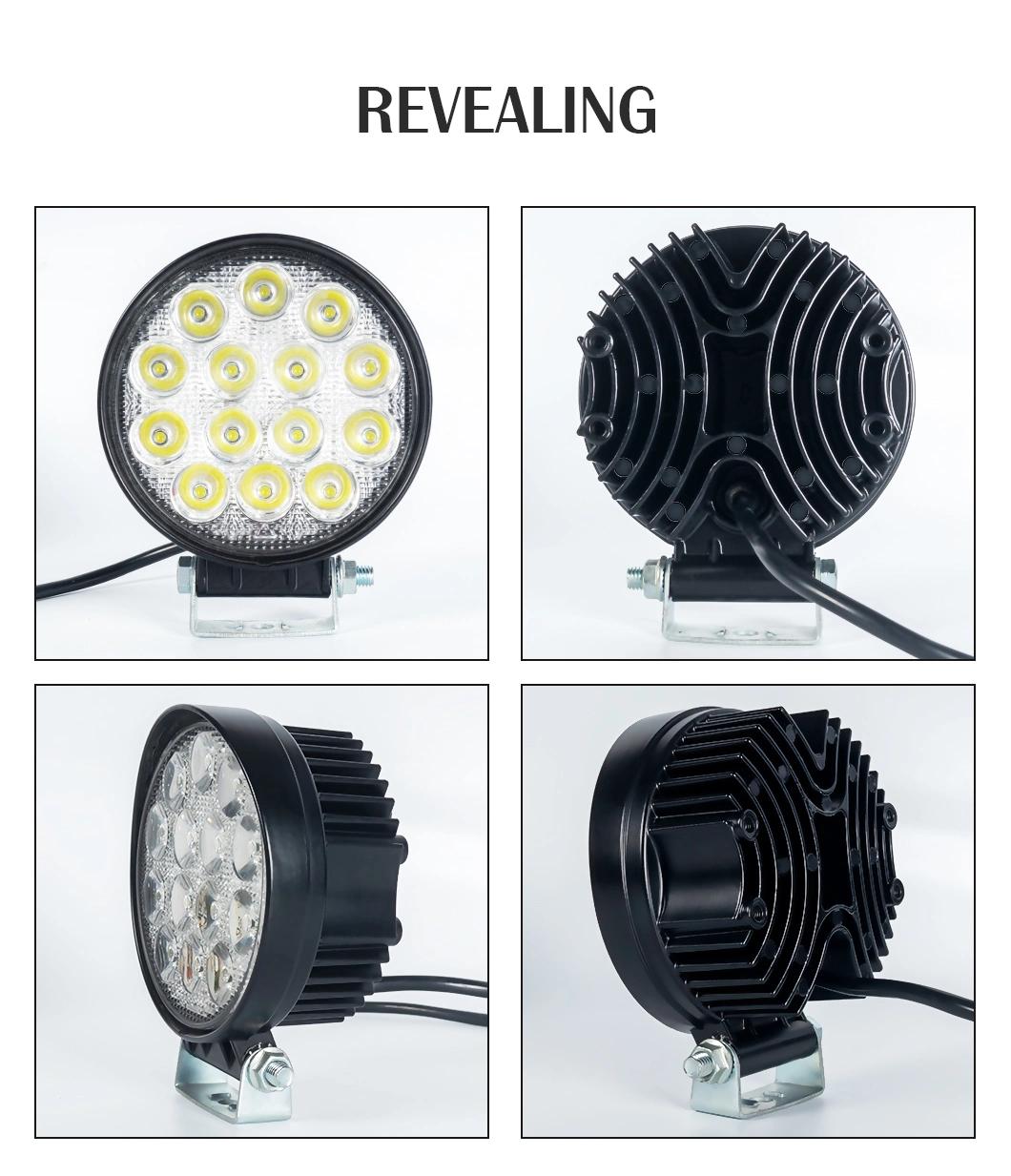 4.5inch 42W Round Driving Roof LED Light Bar Work Lamp for ATV SUV Truck