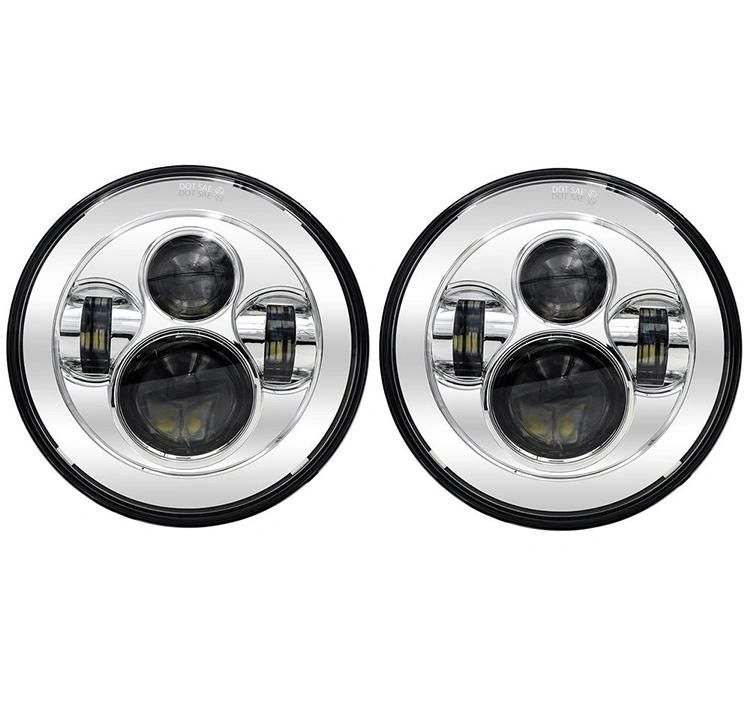 High Low Beam Round 45W Cars Running Lights Headlamp for Jeep Wrangler Jk Land Rover Defend 7′′ LED Headlight