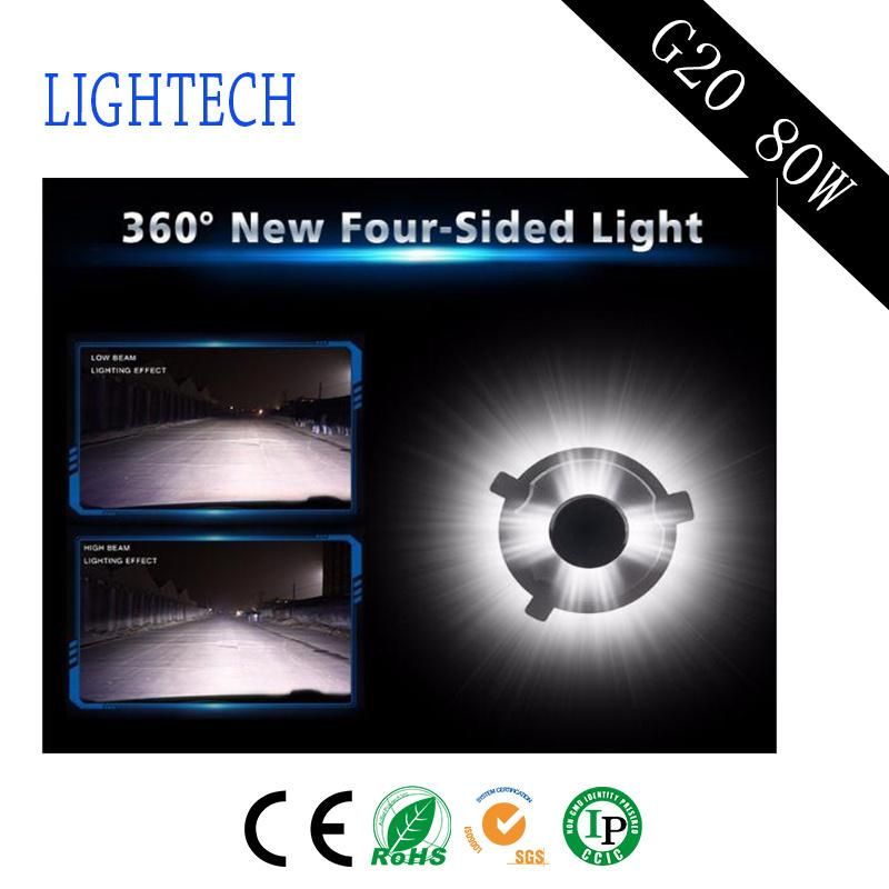 Hot Sale New Design G20 Have Flip Chip LED Light with 80W Auto Parts LED Headlight and Car LED Light