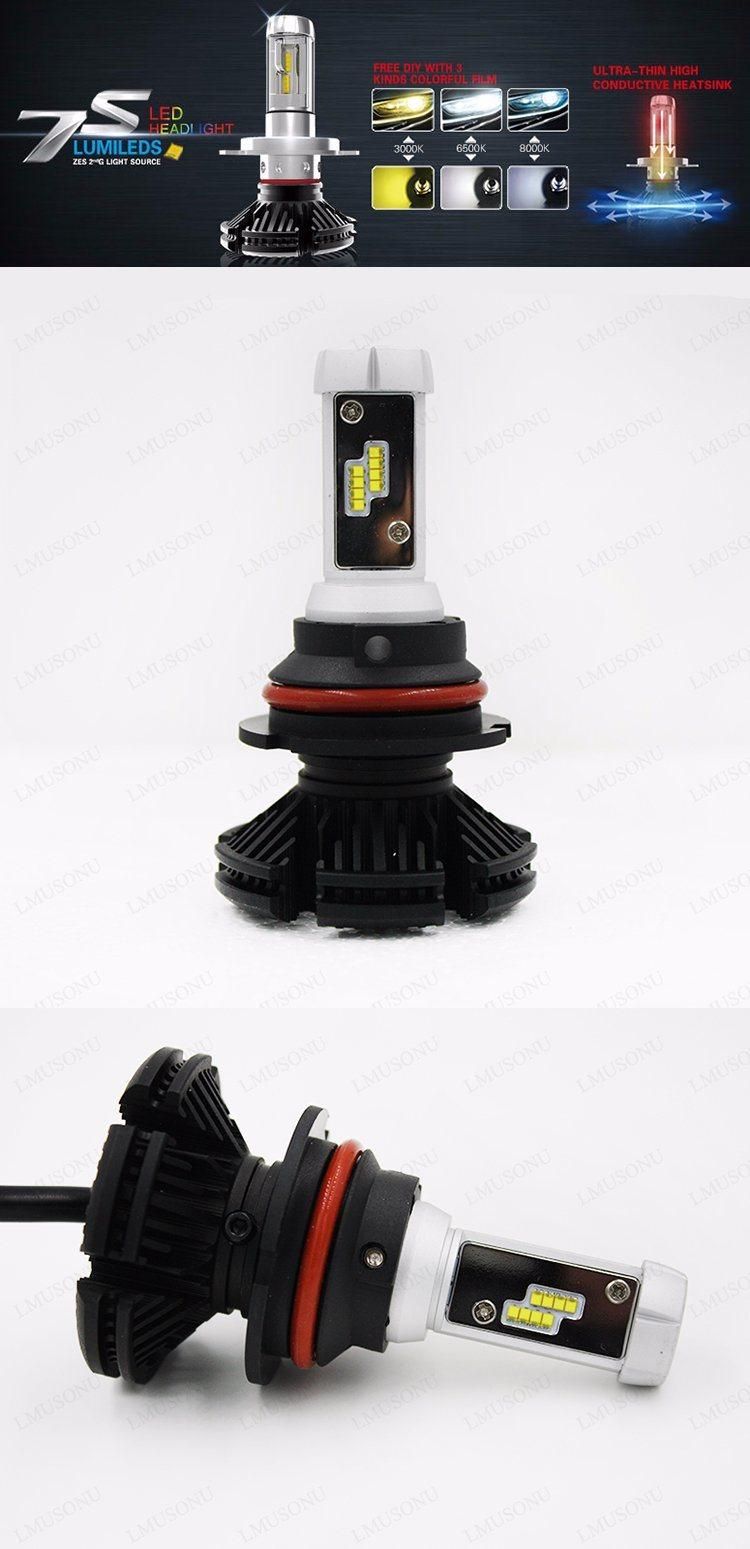 Lmusonu 7s Car Headlight 9007 LED Headlights LED Auto Lamp 25W 6000lm