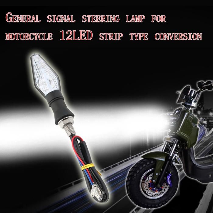 4PCS Flashing Motorcycle LED Turn Signal Light High Quality 12 LED Indicator Light Dual Color Blue&Amber Blinker Light