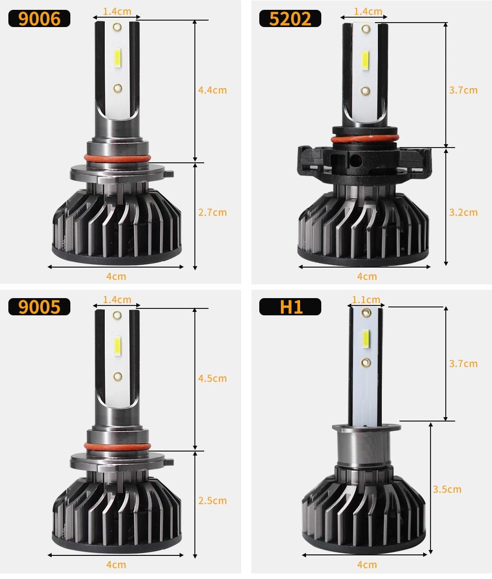 Lightech F2 Auto LED Headlight H7 with H15 9006 H11 LED Lamp Car Light