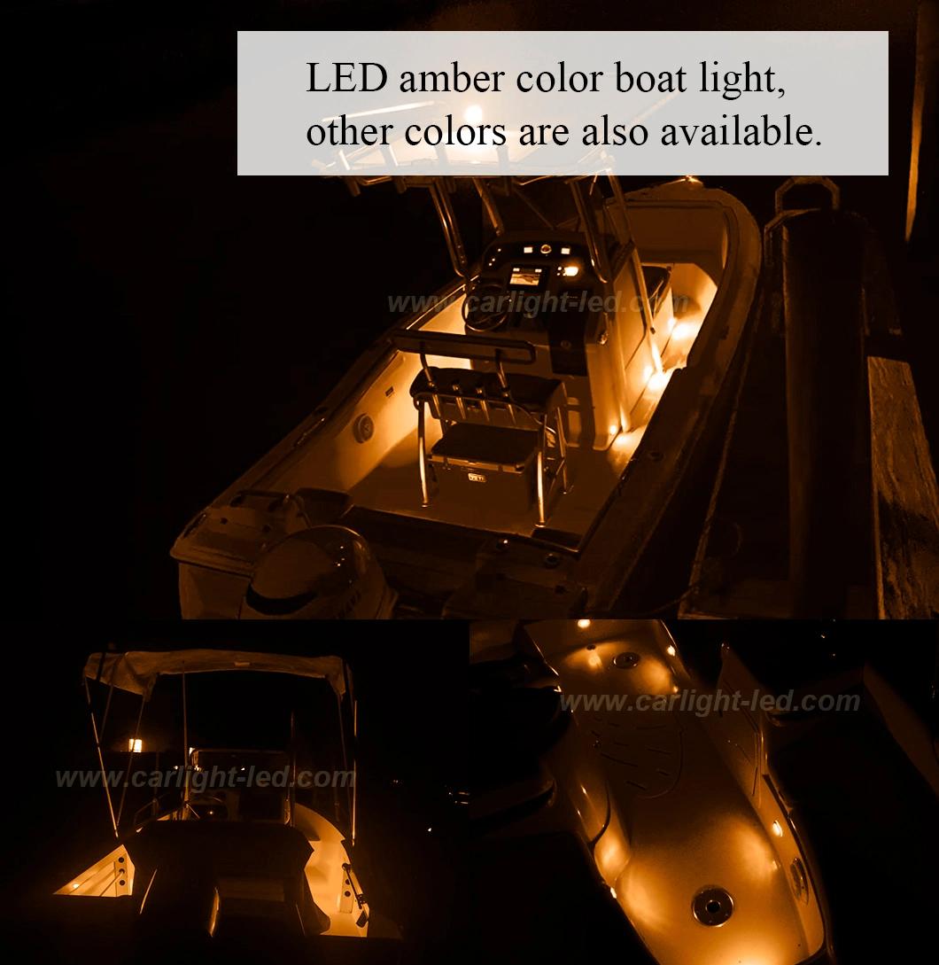 Waterproof Amber LED Marker Lights for Marine Ship Boat Yacht Vessel Ferry