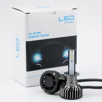 Minif2 3 Color 3200K 6000K 9000K 60W 8500lm Mini Motorcycle Car LED Bulb Yellow H11 LED Fog Driving Lights Car LED Headlight