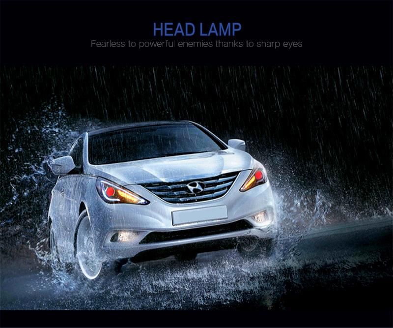 for Hyundai Sonata 2011/2012/2013/2014 Car Headlights Assembly W/ LED Demon Eyes DRL Turn Signal Lights Plug & Play