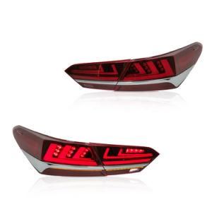 LED Taillights for Toyota Camry 2018-up Red Clear with Dynamicwith Turn Signal Reverse DRL Lights Car Accessories