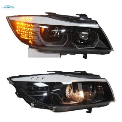 Front LED Head Lamp for BMW E90 330I 320I 318I LED Angel Eyes Headlight 2005-2008