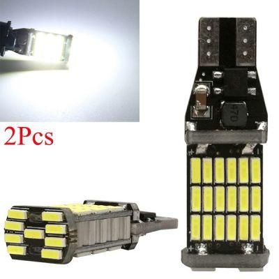 High Power Auto Bulb White DC 12V Car Reverse Back Light T15 W16W 45 SMD 4014 Turn Signal Lamp LED Canbus