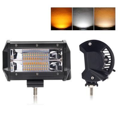 72W 24volt Dual Color Strobe LED Bar 4X4 Truck Car Mini Aurora LED Light Bar