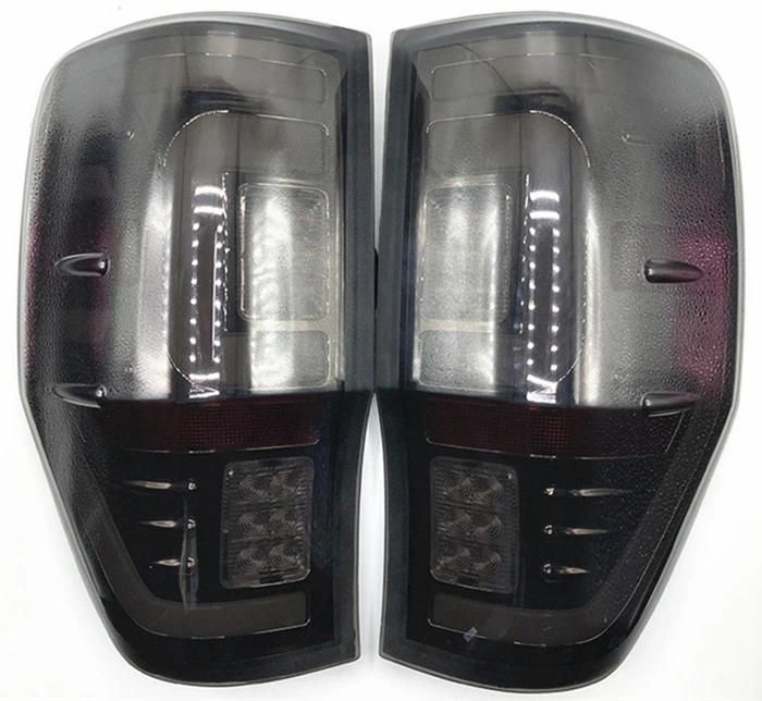 Car Parts Black Tail Lamp Assembly for Fd Ranger T7 2016 T8 2019 LED Taillight with Turn Signal