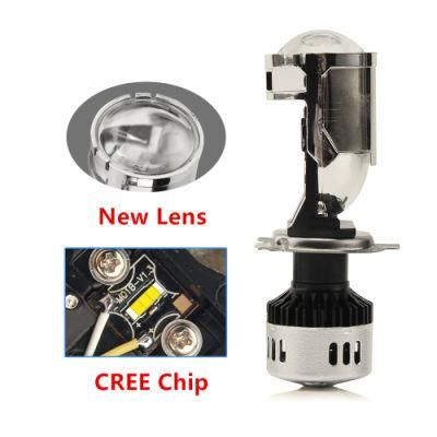 Proyector H4 Car LED Headlight, Super Bright Perfect Cutline LED Y8 Cooling Fan Mini 16000lm LED H4 Car Projector LED Headlight Bulb H4